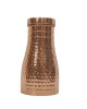 Pure copper bed side bottle in middle hammer design with glass