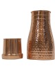 Pure copper bed side bottle in middle hammer design with glass