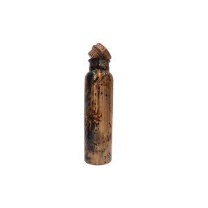 Pure Copper Bottle with Beautiful Leaf Print