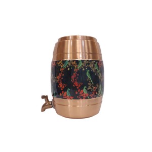 Pure copper dispenser with middle meena work with tap (12L-1200 ML)