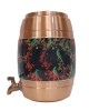 Pure copper dispenser with middle meena work with tap (12L-1200 ML)