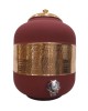 Pure copper half hammered with silk finish water pot matka dispenser with tap (12L)