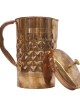 Pure copper hammered design jug with handle (2L)