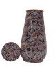 Pure copper meena work bed side bottle with inbuilt glass (1.25L)