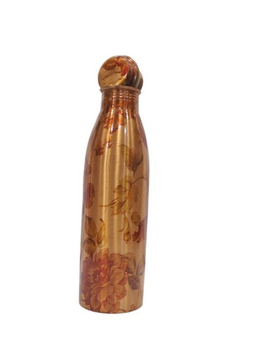 Pure copper meena work bottle (1L)