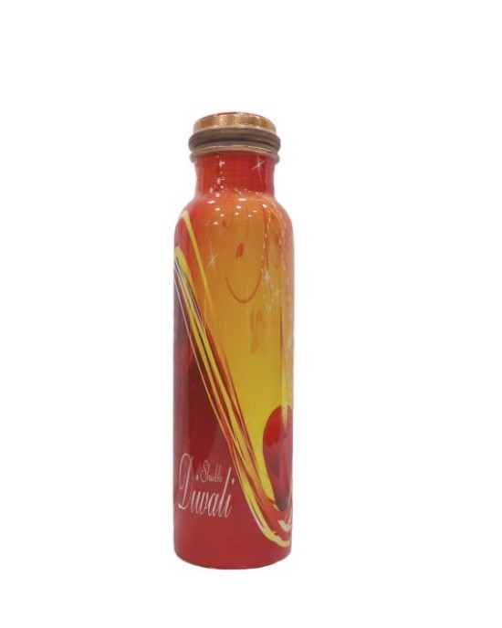 Pure copper meena work bottle with Diwali edition (1L)