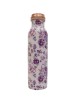Pure copper meena work bottle with Jasmine print (1L)