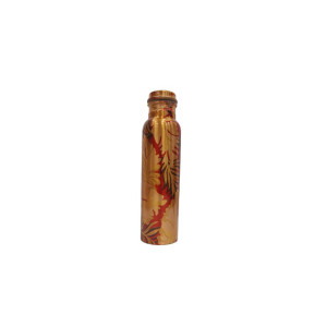 Pure copper meena work bottle with leaf edition (1L)