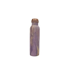 Pure copper meena work water bottle with purple edition (1L)