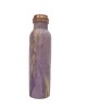 Pure copper meena work water bottle with purple edition (1L)