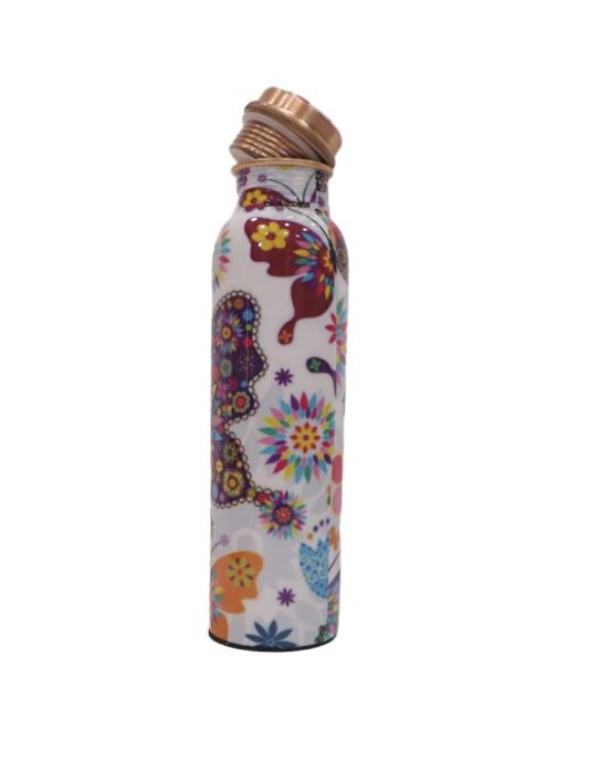 Pure Copper Meena Work Water Bottle