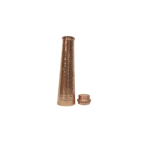 Pure copper narrow vessel hammerd finish bottle (1L)