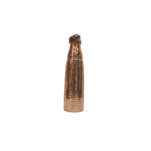 Pure copper narrow vessel with hammerd finish bottle (1L)