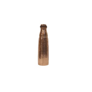 Pure copper narrow vessel with hammerd finish bottle (1L)