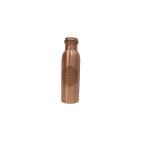 Pure copper plain water bottle with design (1L)