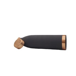 Pure Copper Water Bottle with Silk Black Finish