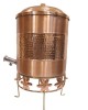 Pure copper water container hammerd work in middle with tap and stand 12 L