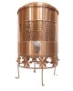 Pure copper water container hammerd work in middle with tap and stand 12 L