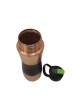 Pure Copper Water Hammered Shape Sipper with Middle Silk Finish
