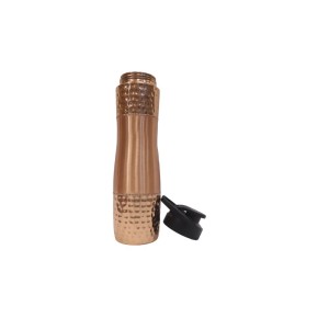 Pure Copper Water Sipper with Top and Bottom Hammered Finish