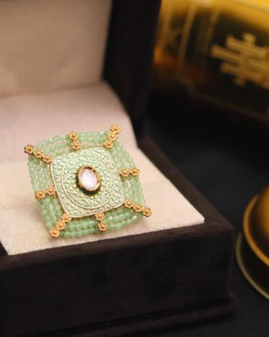 Kundan Ring in High Quality Brass and Copper