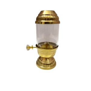 Elegant Brass & Glass Oil Lamp (Screw Lamp, Large – 160ml)