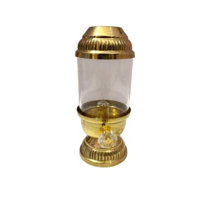 Elegant Brass & Glass Oil Lamp (Small Screw Lamp – 80ml)