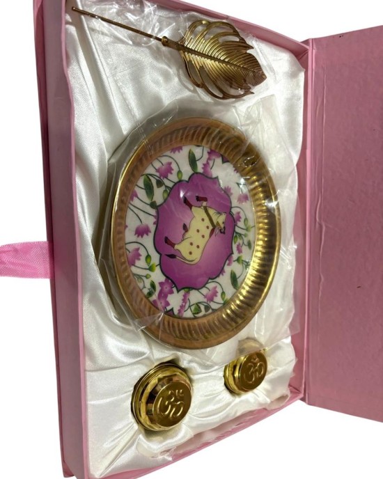 Elegant Pink Tilak & Pooja Set