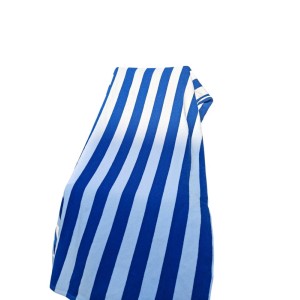 Premium Cotton-Rich Terry Beach Towels Hotel Pool/Swimming/Beach Towel Extra Large Size Bath Towel - Pack of 1 - 36 x 72 inches - Blue & White Stripes