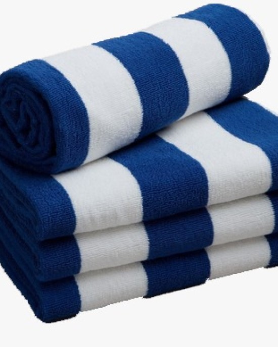 Premium Cotton-Rich Terry Beach Towels Hotel Pool/Swimming/Beach Towel Extra Large Size Bath Towel - Pack of 1 - 36 x 72 inches - Blue & White Stripes Premium Cotton-Rich Terry Beach Towels Hotel Pool/Swimming/Beach Towel Extra Large Size Bath Towel - Pack of 1 - 36 x 72 inches - Blue & White Stripes