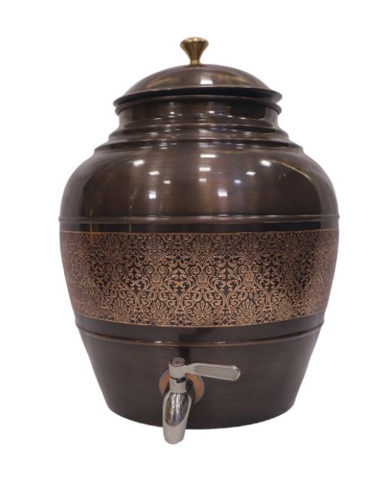 Water Dispenser featuring Nakash Design and Chocolate Accents