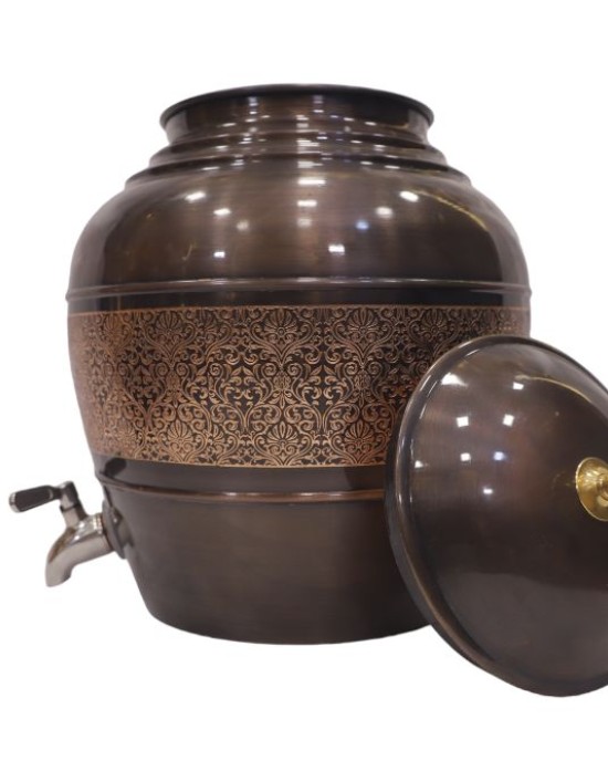 Water Dispenser featuring Nakash Design and Chocolate Accents